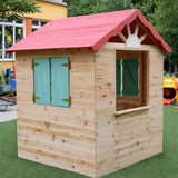 Детска Дървена Къщичка За Игра На Открито За Двор И Градина, 115×102×129 См Ginger Home