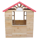 Детска Дървена Къщичка За Игра На Открито За Двор И Градина, 115×102×129 См Ginger Home