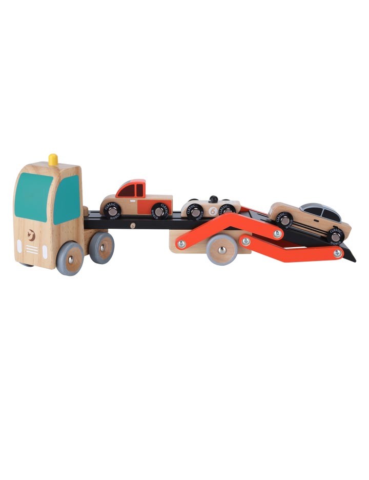 Дървена Играчка - Автовоз С Колички - Дървени Играчки - Classic World - BebeMama