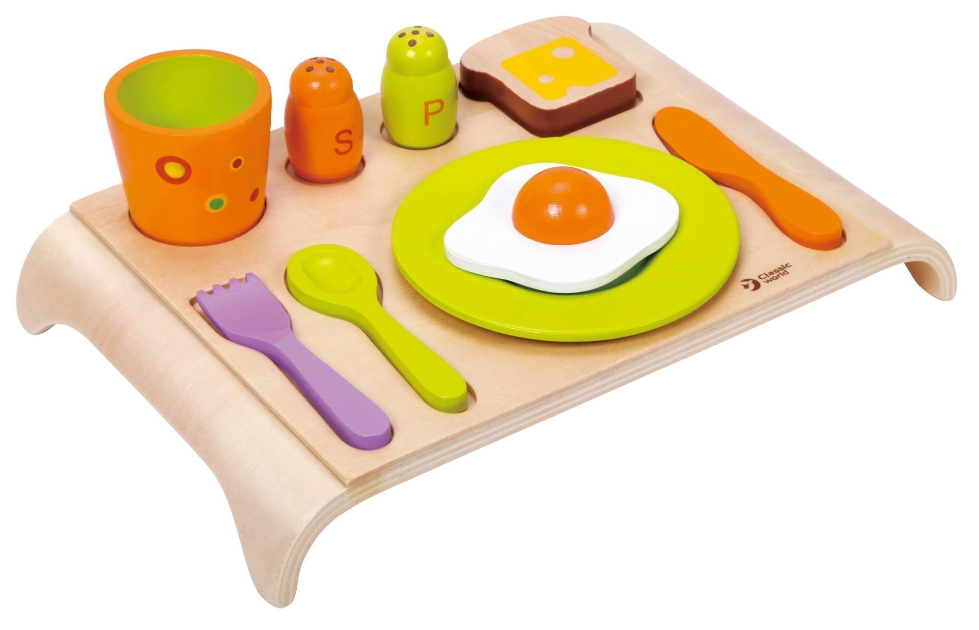 Дървена Играчка - Комплект За Закуска - Кухни И Готварски Пособия - Classic World - BebeMama