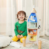 Дървена Играчка С Активности - Космическа Ракета --- BebeMama