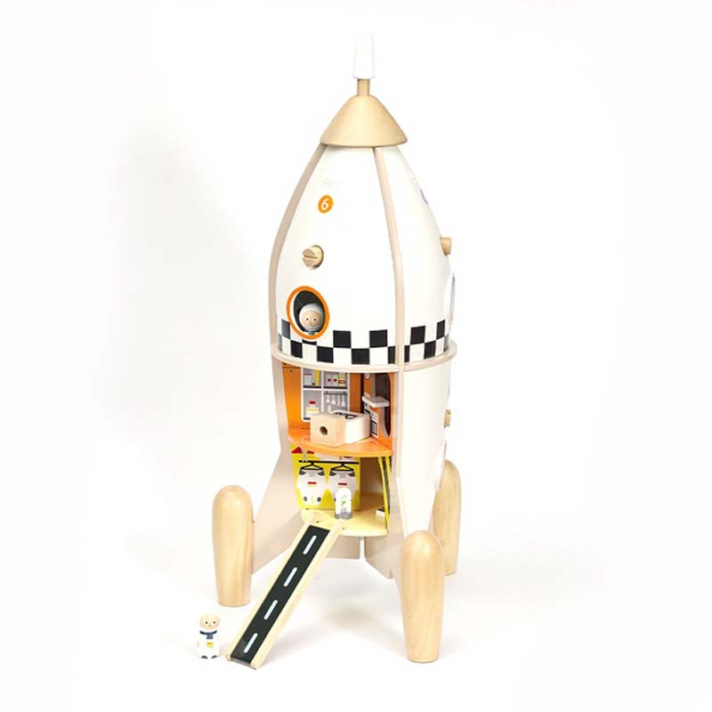 Дървена Играчка С Активности - Космическа Ракета - Дървени Играчки - Classic World - BebeMama