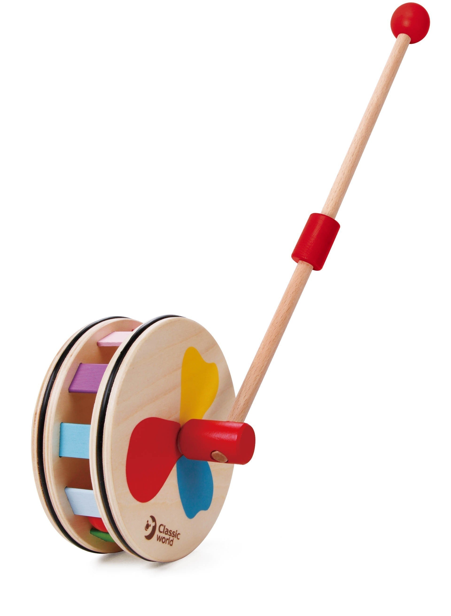 Дървена Играчка За Бутане Дъга - Дървени Играчки - Classic World - BebeMama
