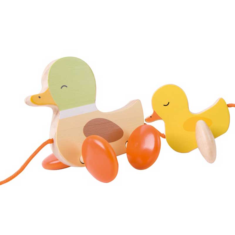 Дървена Играчка За Дърпане За Деца - Патенца --- BebeMama