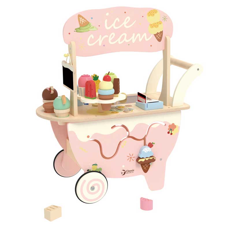 Дървена Количка За Сладолед За Деца Classic World