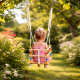 Детска Дървена Люлка С Колан И Бордове До 70 Кг, 30×30 См Ginger Home