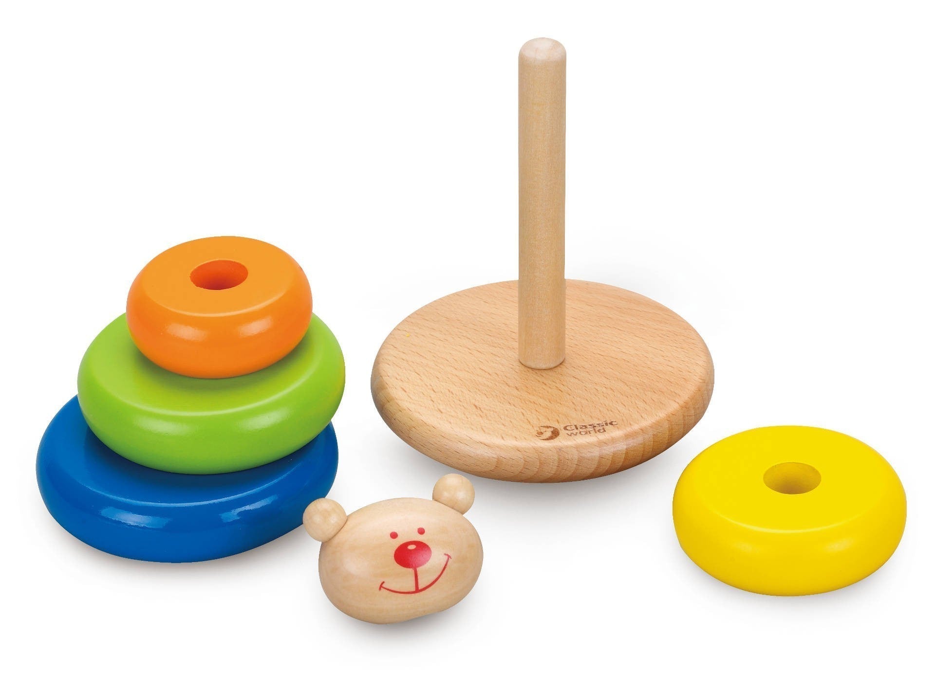 Дървени Рингове За Нареждане - Играчка За Бебета - Дървени Играчки - Classic World - BebeMama
