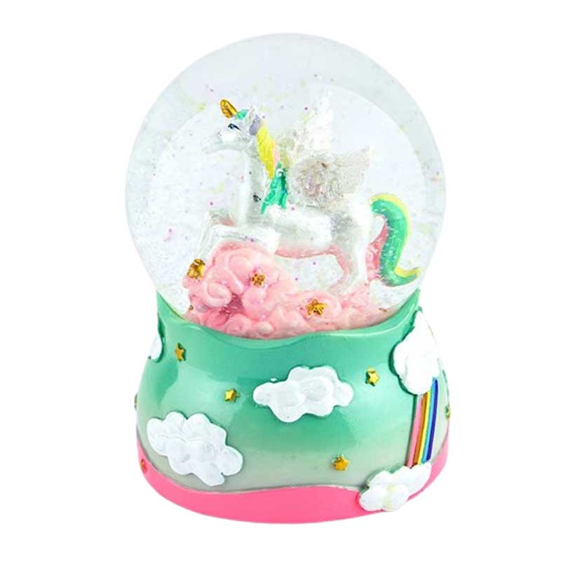 Декоративна Снежна Топка Unicorn С Музика, Еднорог И Блестящи Падащи Частици Robetoy