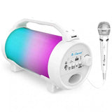 Караоке Bluetooth Тонколона С Микрофон, Бяла