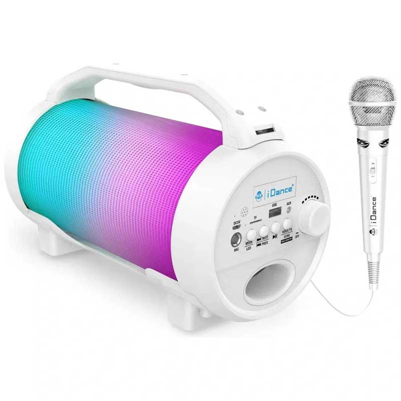 Караоке Bluetooth Тонколона С Микрофон, Бяла