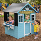 Детска Дървена Къща За Игра С Кухня 110×103×137 См Ginger Home