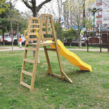 Детска Дървена Катерушка С Пързалка 2.2 М Ginger Home, За Игра На Двора