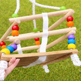 Детска Дървена Люлка С Колан И Бордове До 70 Кг, 30×30 См Ginger Home