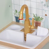 Детска Дървена Пералня 3 В 1 С Мивка С Течаща Вода И Сушилня 86×32×90 См Ginger Home
