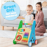 Детска Дървена Проходилка С Активности, Ксилофон И Сортер, 35.1x31.3x46 См Ginger Home