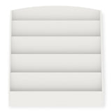 Bibliotecă pentru copii Ginger Home, organizator cu rafturi pentru cărți și reviste, lemn, alb, 80x30x80 cm.