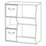 Детска Етажерка Органайзер За Книги И Играчки С 2 Текстилни Кутии, Бяла, 76.5×35×93 См Ginger Home