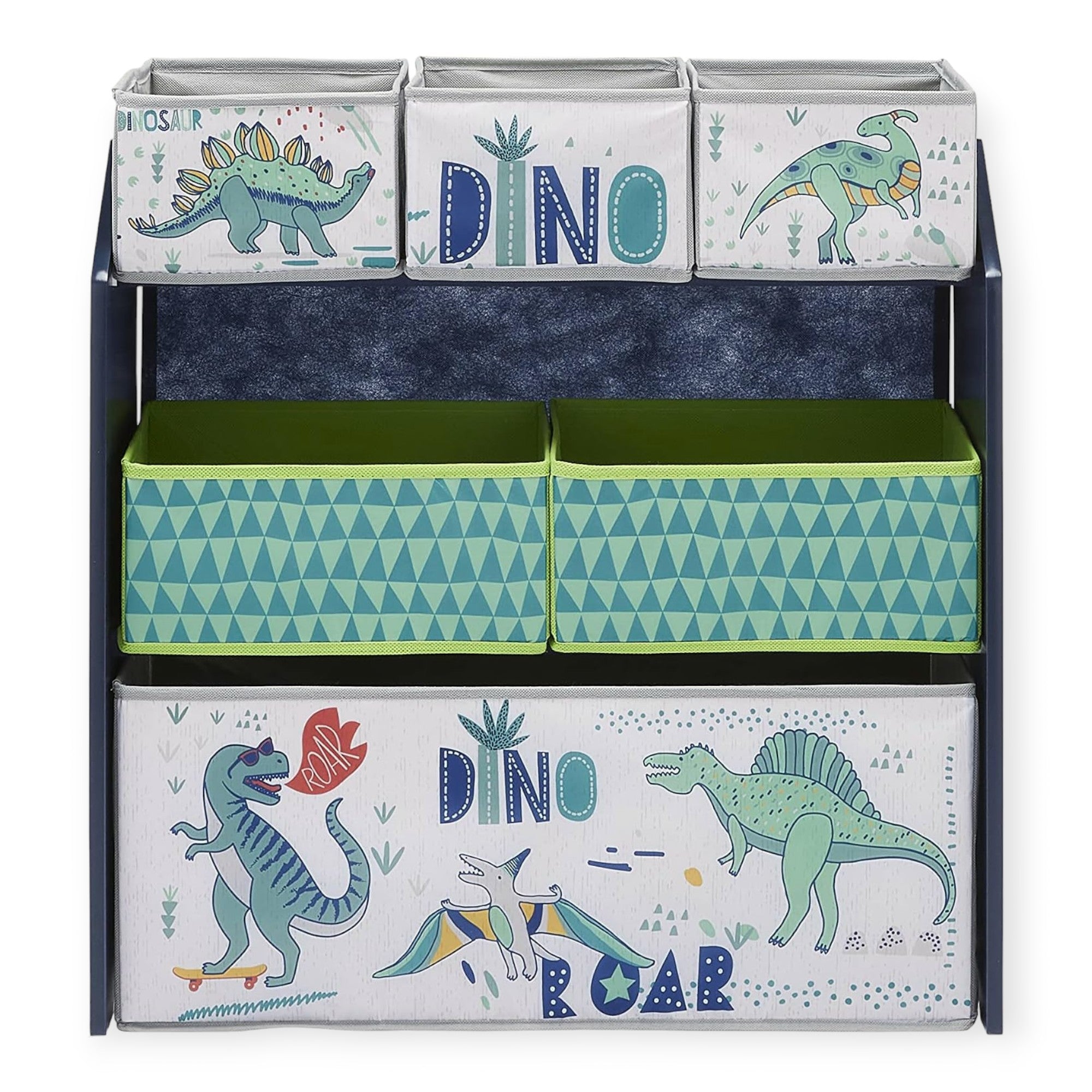 Детска Етажерка Ginger Home, Органайзер За Играчки С Кутии За Съхранение Dinosaur