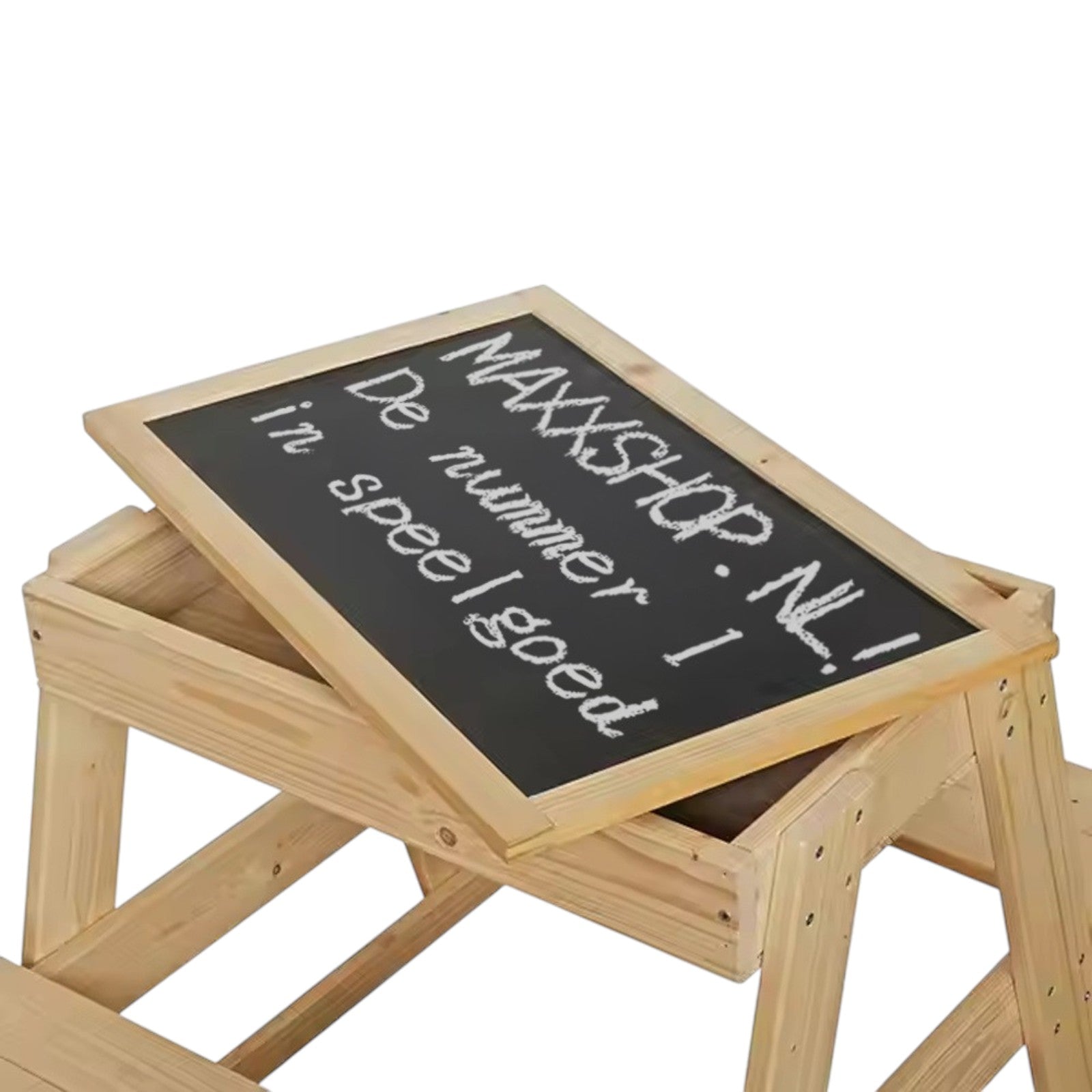 Masă de picnic pentru copii, cu tablă și spațiu de depozitare, Ginger Home
