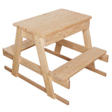 Masă de picnic pentru copii, cu tablă și spațiu de depozitare, Ginger Home