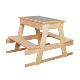 Masă de picnic pentru copii, cu tablă și spațiu de depozitare, Ginger Home