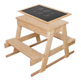 Masă de picnic pentru copii, cu tablă și spațiu de depozitare, Ginger Home