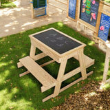 Masă de picnic pentru copii, cu tablă și spațiu de depozitare, Ginger Home