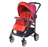 Детска количка, комбинирана Zooper Waltz Flaming Plaid, червена --- BebeMama