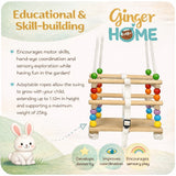 Детска Дървена Люлка С Колан И Бордове До 70 Кг, 30×30 См Ginger Home