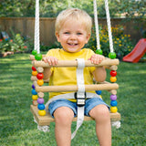 Детска Дървена Люлка С Колан И Бордове До 70 Кг, 30×30 См Ginger Home