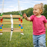 Детска Дървена Люлка С Колан И Бордове До 70 Кг, 30×30 См Ginger Home