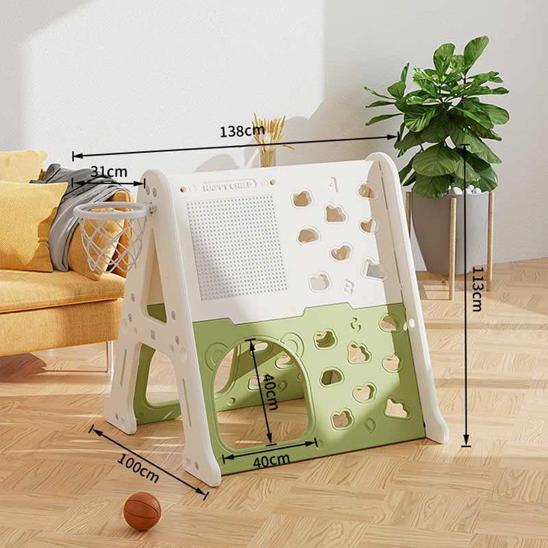 Детска Пластмасова Стена За Изкачване 5 В 1, Зелена Feelkids