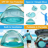 Детска Pop Up Палатка За Игра С Uv Защита 50+ Лека И Сгъваема, За Плаж И Градина, 120×80×70 См Ginger Home