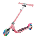 Детска Сгъваема Тротинетка С Две Светещи Колела Globber Flow Foldable Junior Lights - Розова --- BebeMama