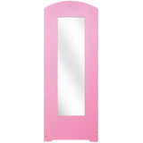 Ginger Home Suport pentru haine pentru copii cu oglindă - Dulap deschis pentru copii cu rafturi și umerașe, roz, 94x38x100 cm