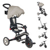 Tricicletă pentru copii 4 în 1 Globber Explorer Trike pliabilă, culoare bej