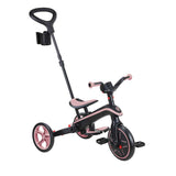 Tricicletă pentru copii 4 în 1 Globber Explorer, pliabilă, culoare roz