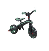 Tricicletă pentru copii 4 în 1 Globber Explorer Trike pliabilă, culoare măsliniu