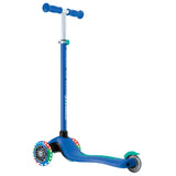 Детска Тротинетка С 3 Светещи Колела Globber Primo Plus Lights, Синьо - Зелена --- BebeMama