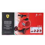 Детска Тротинетка С Родителски Контрол Ferrari 4 В 1 – Черна