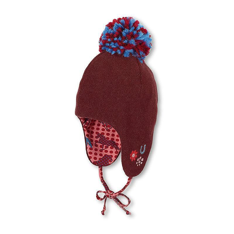 Детска Зимна Шапка За Момиче В Бордо, 45 См. 6 9 М. Sterntaler