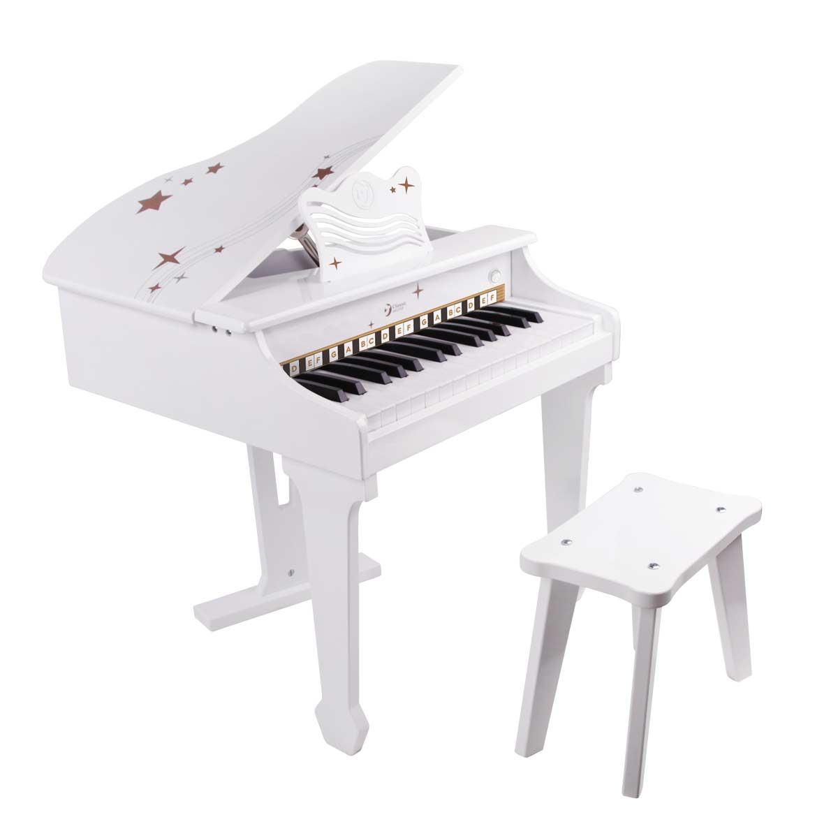 Детски акустичен роял - бял - Музикални Играчки - Classic World - BebeMama