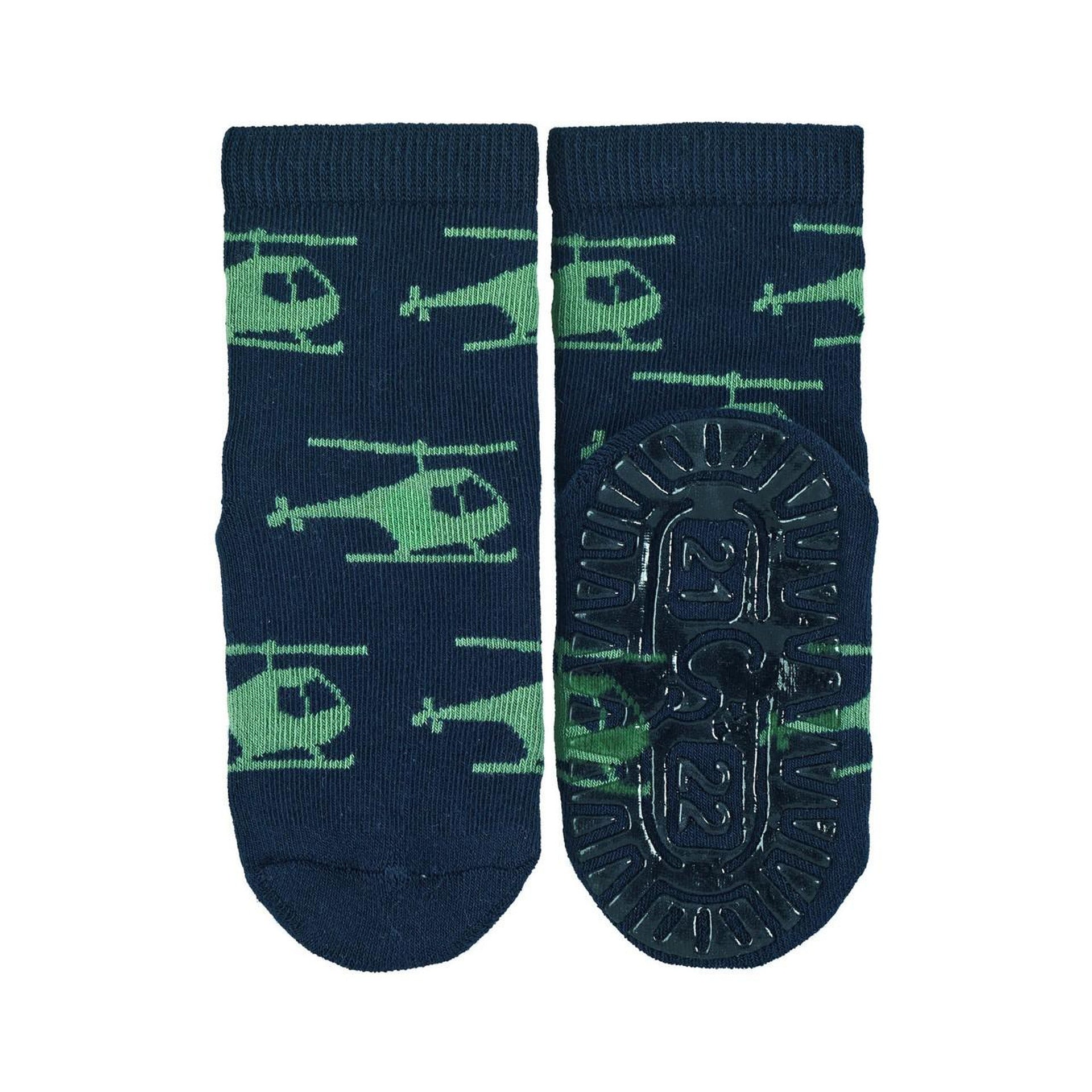 Детски Термо Чорапи Със Силикон С Хеликоптери, Тъмно Сини, 25 26 3 4 Г. Sterntaler