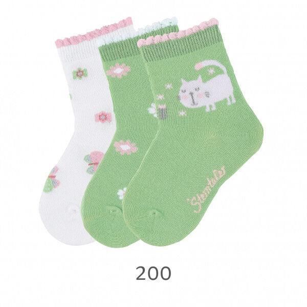 Комплект Детски Чорапи За Момиче 3 Чифта, С Коте, 27 30 5 6 Г. Sterntaler