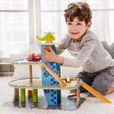 Детски дървен гараж с колички - 3 нива --- BebeMama