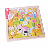 Детски дървен пъзел с магнитни фигури - Ферма - Пъзели - Classic World - BebeMama