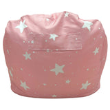 Детски Пуф Кресло Little Stars, 100% Памук, Розов Барбарон Със Звезди, 55x44x55 См Ginger Home