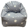 Детски Пуф Кресло Little Stars, 100% Памук, Сив Барбарон Със Звезди, 55x44x55 См Ginger Home