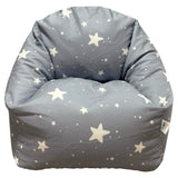 Детски Пуф Кресло Little Stars, 100% Памук, Сив Барбарон Със Звезди, 55x44x55 См Ginger Home