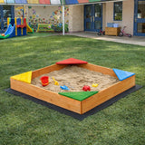 Детски Дървен Пясъчник С 4 Седалки 90x90 См, За Двор И Градина Ginger Home